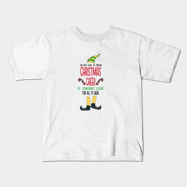 Christmas Cheer Kids T-Shirt by CanossaGraphics